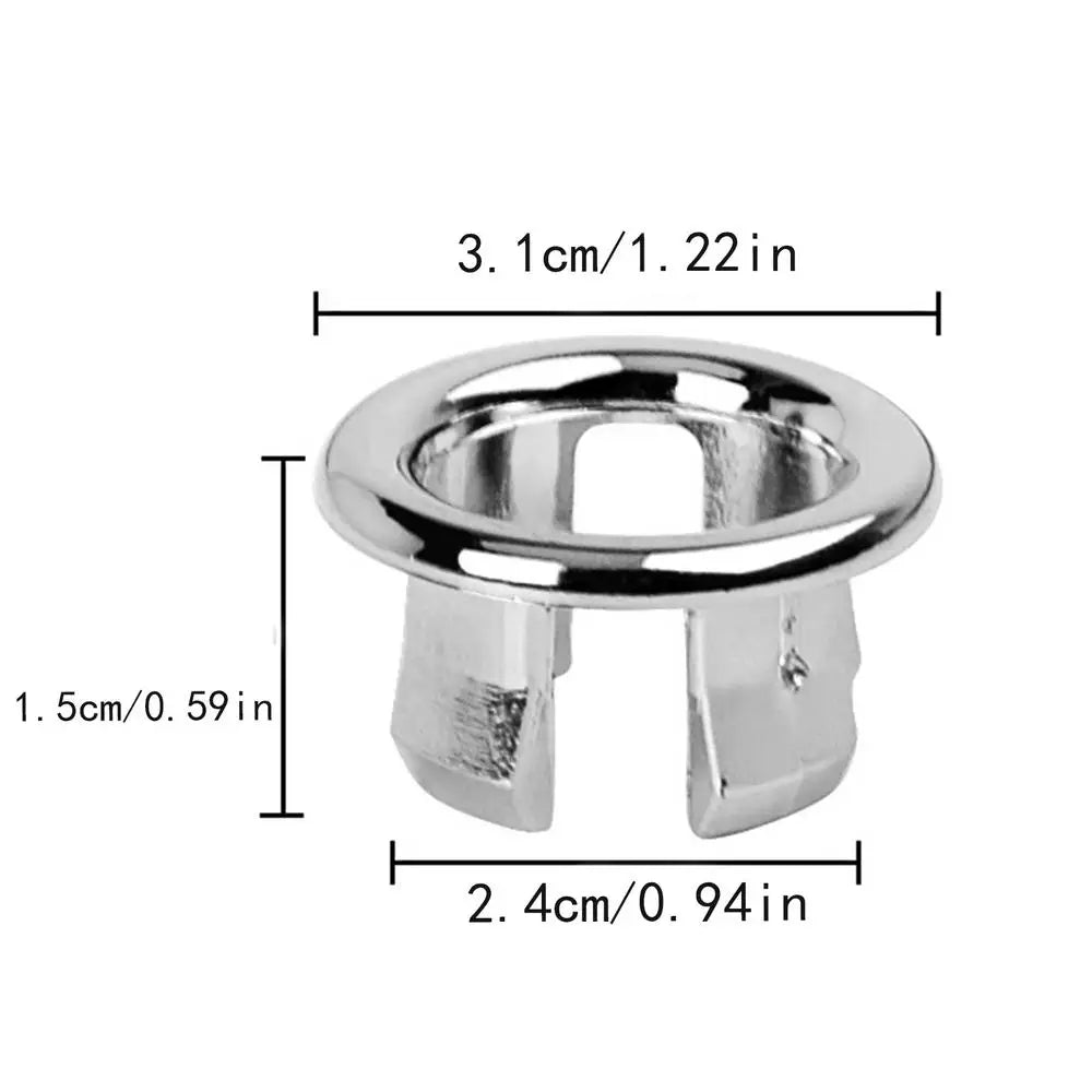 1PC Sink Overflow Cap Sink Basin Overflow Trim Ring 22-24mm Double Layer Vanity Sink Overflow Cap For Kitchen Sink Qme C
