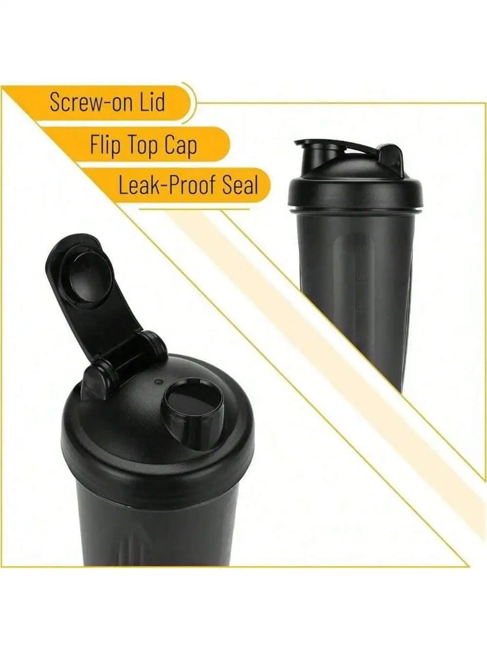 Shaker Bottle Classic Loop Hook Leak Proof Scale Small Stainless Qme