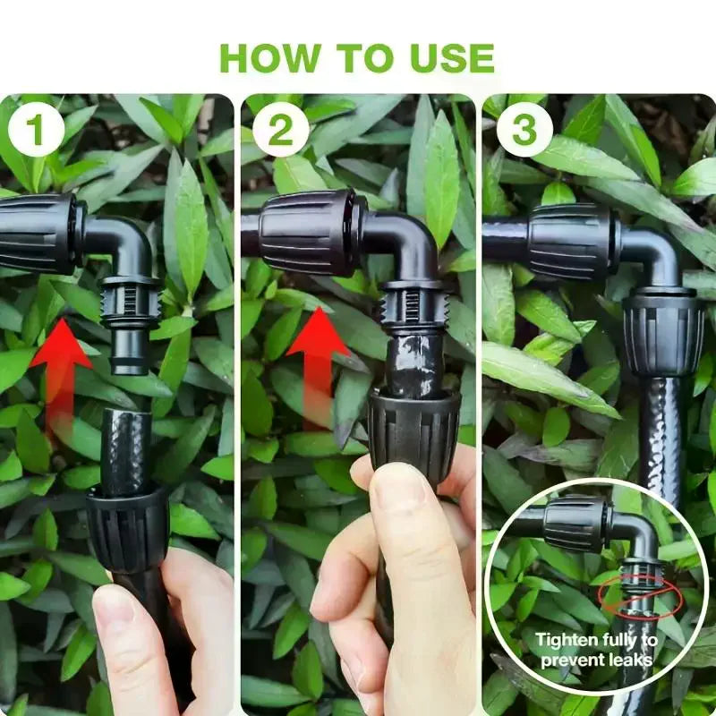 1 2-inch Drip Irrigation Fitting Elbow Connector Anti-drip Lock Nut Qme