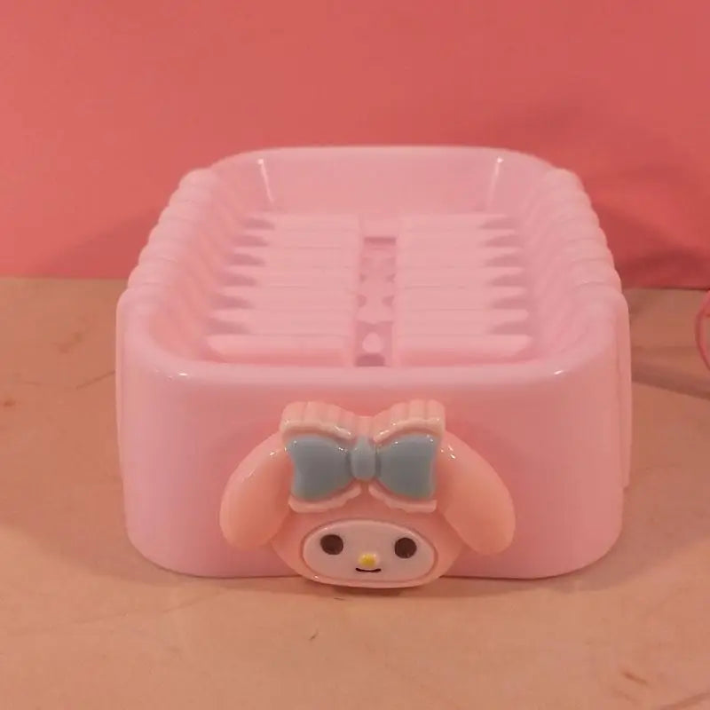 Hello Kitty Creative Cartoon-Style Cute Soap Dish Bathroom Soap Dish for Home Use Soap Dish Holder / Plastic Storage Box Qme 17
