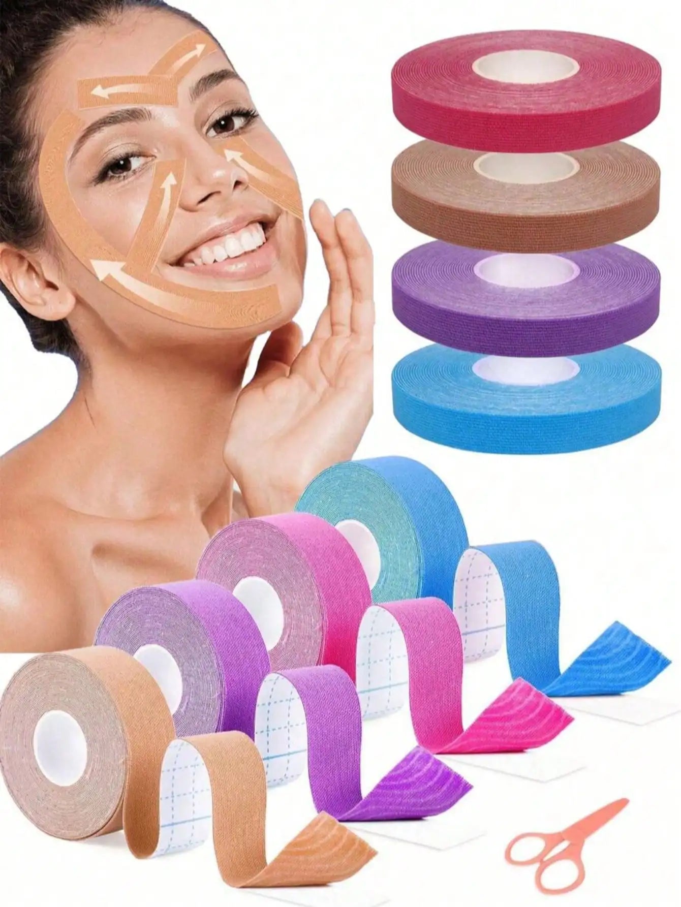 Muscle Patch Face Facial Nasolabial Folds Seamless Lifting Elastic Qme