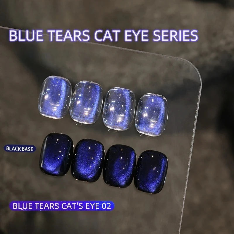 Blue Tears Cat Eye Nail Art, 3 Colors 1pc/3g Unique Blue Color And Magnetic Powder, Gives A Dreamy, Romantic Feeling Qme S purple