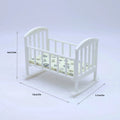 1 12 Dollhouse Mini Cradle Baby Bed Rocking Model Simulation Qme A2