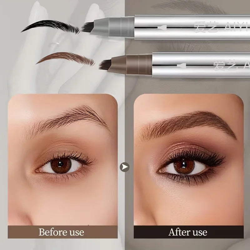 Precision Eyebrow Pen 2 Natural Shades Long-lasting Smudge-proof Qme