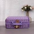 Rattan-like Finishing Box Woven Rattan Basket Retro Storage Qme Purple