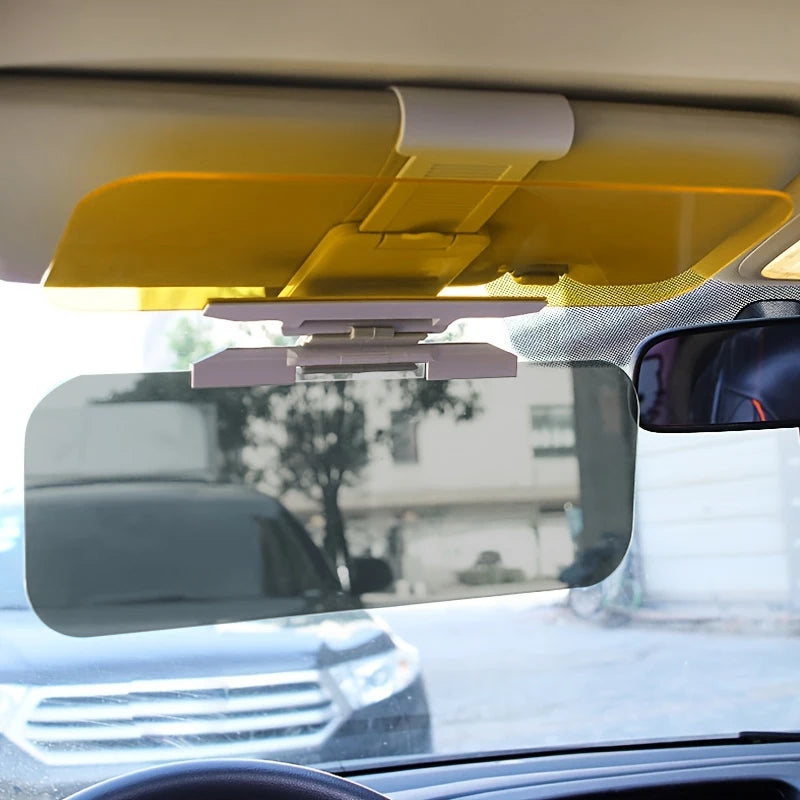 Car Day and Night Dual-use Anti-glare Mirror with Clip Sun Visor Protective Mirror Anti-strong Light Driver Seat Accessory Qme