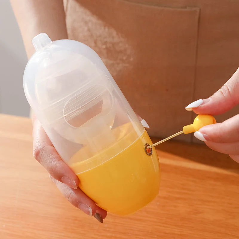 Egg Yolk Shaker Puller Scrambler Gadget Manual Mixing Eggs Spin Maker Qme
