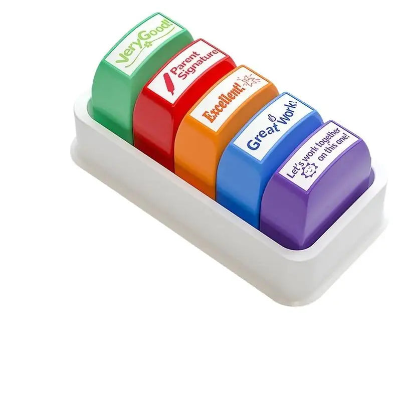 Self Inking Teacher Stamps Non-toxic Safe Ink Encouraging Phrases Qme