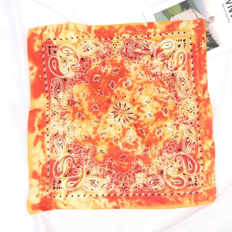 Hip Hop Bandana Square Scarf Scarves Seamless Hair Band Design Qme Orange