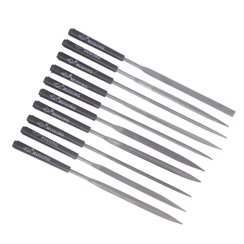10Pcs/set Metal Needle File Set Wood Rasp Metal Polishing Hand File Tools Steel Rasp Needl Filing. Qme