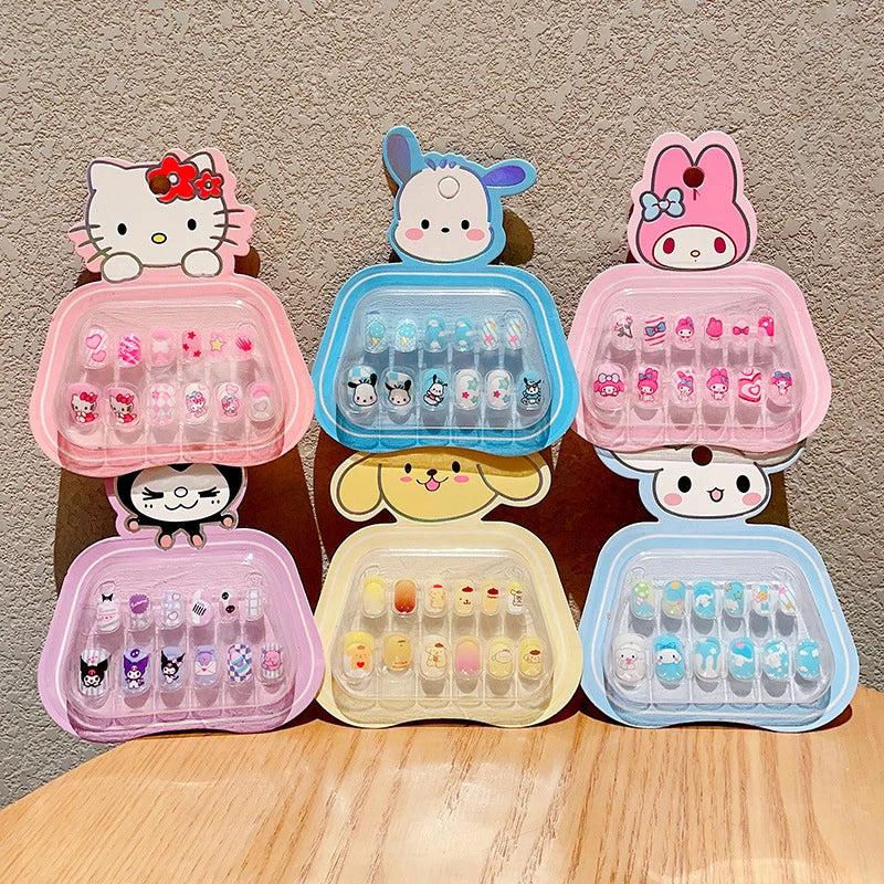Hello Kitty Kuromi Nail Stickers Safe, Non-Toxic, Odorless Nail Decals New Removable Stickers Qme