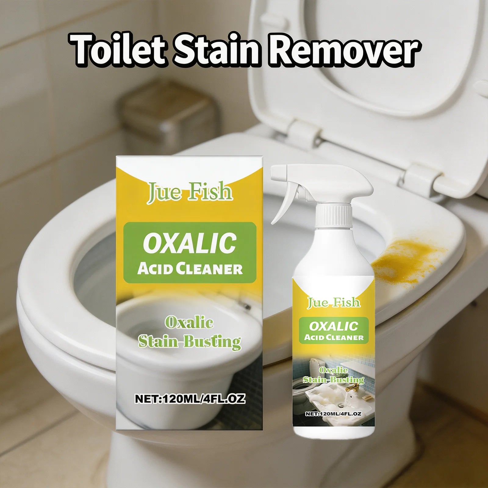 Oxalic Acid Cleaner Remove Urine Stains & Yellowing Eliminate Odors Eco-Friendly Multi-purpose Cleaning Spray Rust Stain Remover Qme