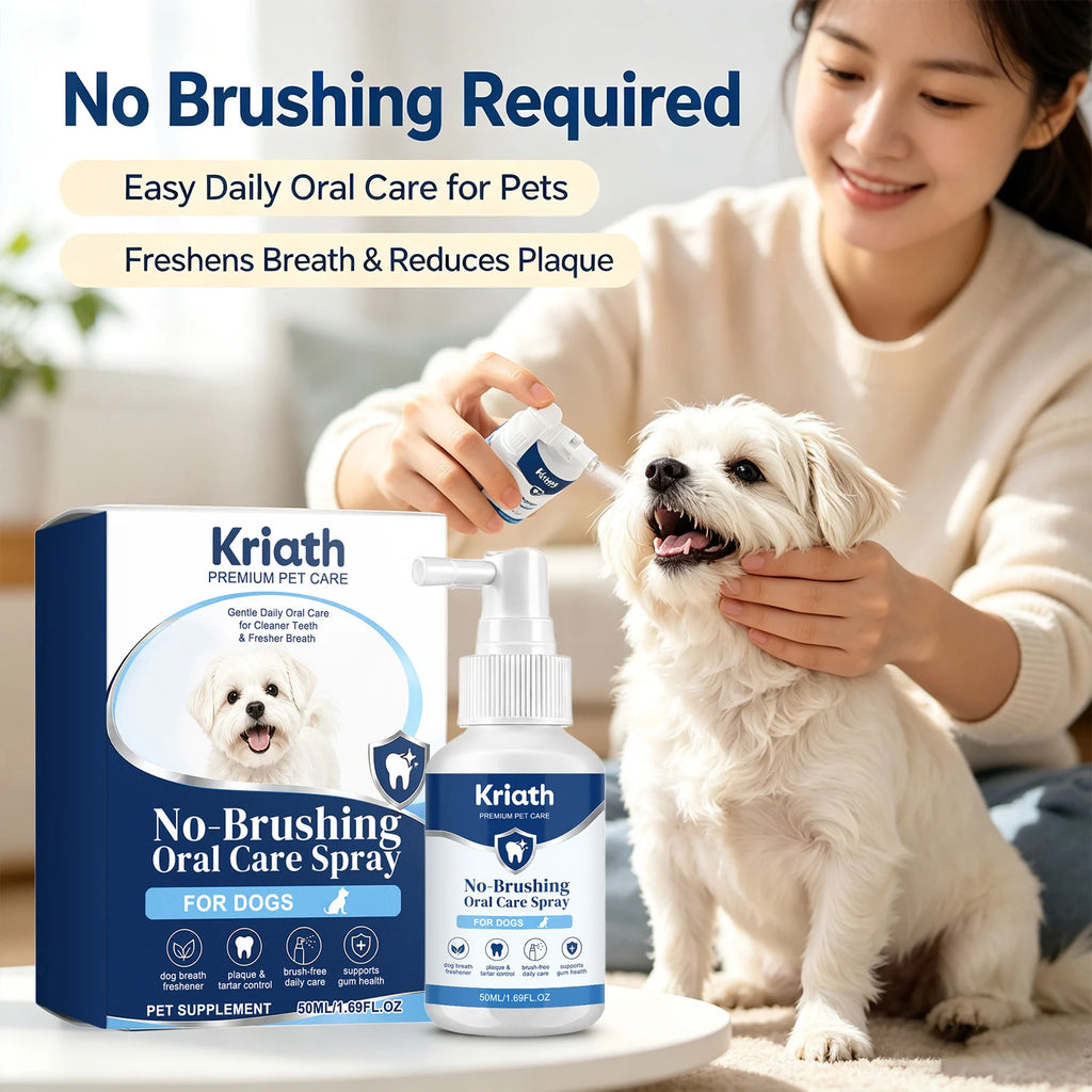 Dog Oral Care Spray Reducing Plaque & Tartar Accumulation Eliminating Bad Breath Soothing Gums Daily Pet Dental Cleaning Spray Qme Default Title