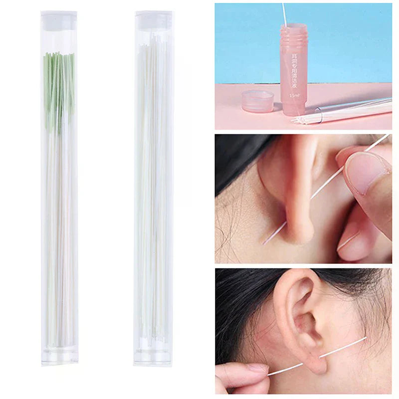 Earrings Hole Cleaner Disinfection Ear Wires Cleaning Line Piercing Qme