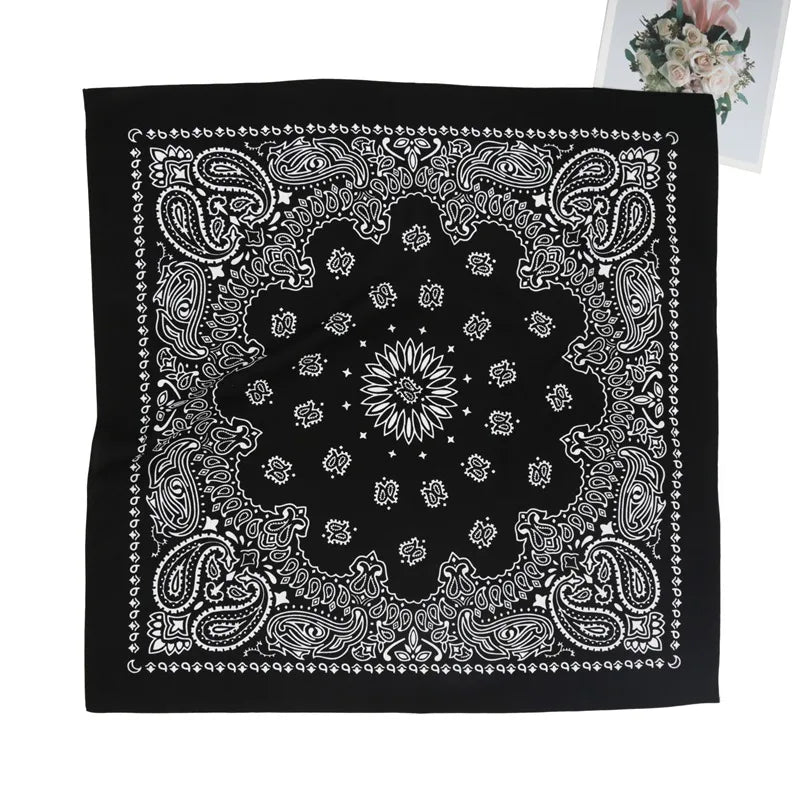 Oversized Hip Hop Cashew Cotton Large Square Bandana Scarf Riding Qme A1