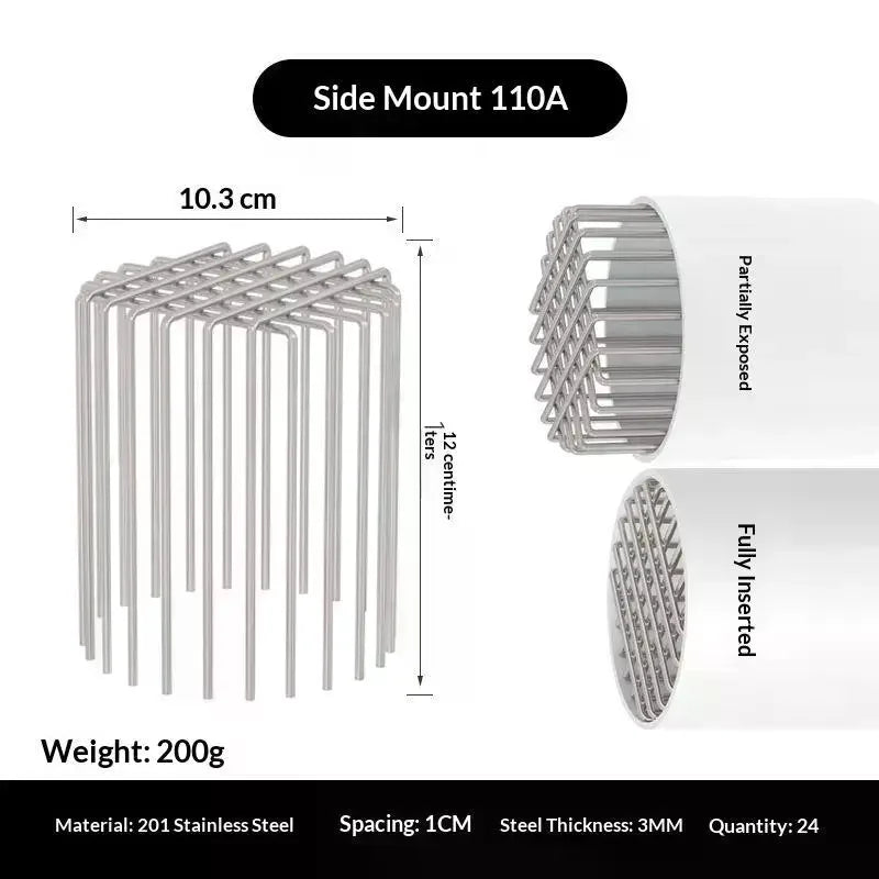 Stainless Steel Roof Floor Drain Balcony Drainage Ditch Anti-Blocking Mesh Cover Garden Outdoor Rooftop Gutter Guard Qme