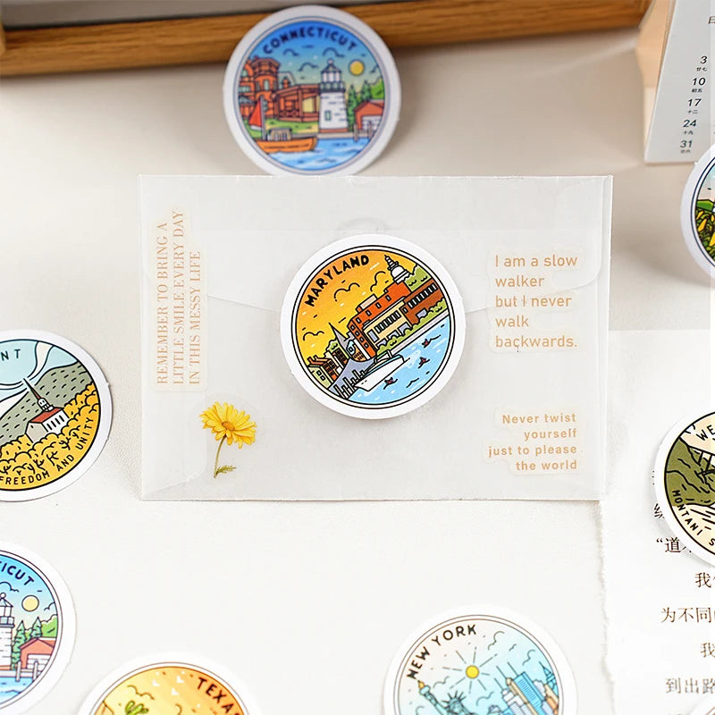 Retro Global Terrain Map Stickers decorating luggage, notebooks, water cups, envelopes and skateboards, junk journal supplies. Qme