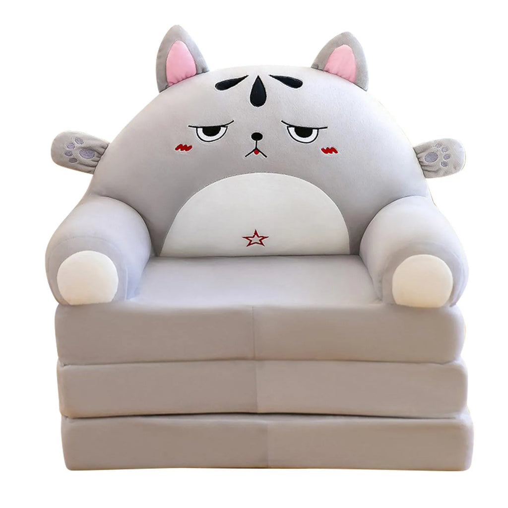 Children Sofa Cute Cartoon Massage Seat Cover Cartoon Lazy Sofa Flip Open Sofa Case Without Inner PP Cotton (Only Sofa Covers) Qme