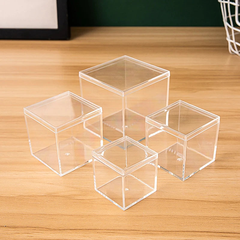 Transparent Acrylic Dust Cover Party Decor Plastic Box Durable Multi Qme