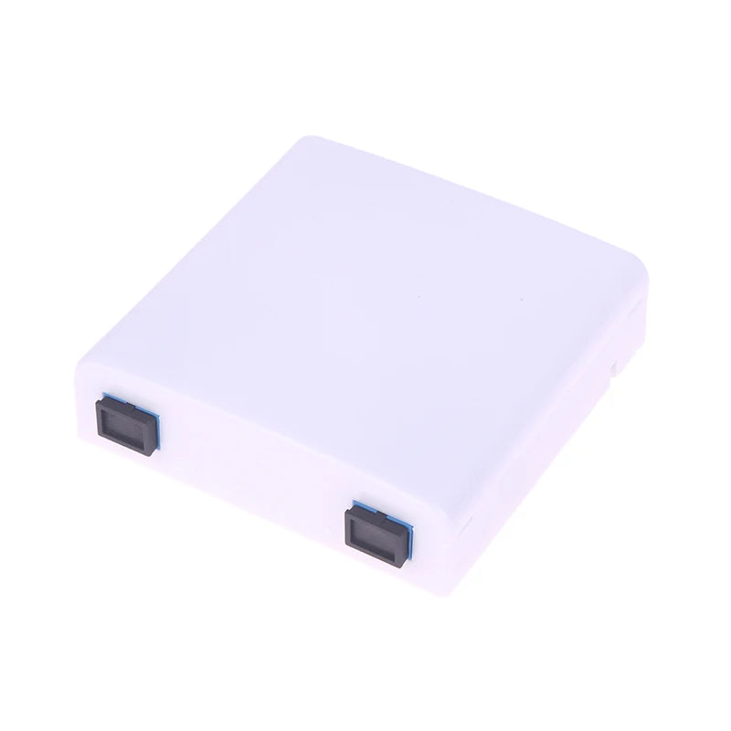 2 Port Terminal Box 86-type ABS Optical Terminal Junction Box White Plastic Fiber Optic Splice Box With Adapters Qme white