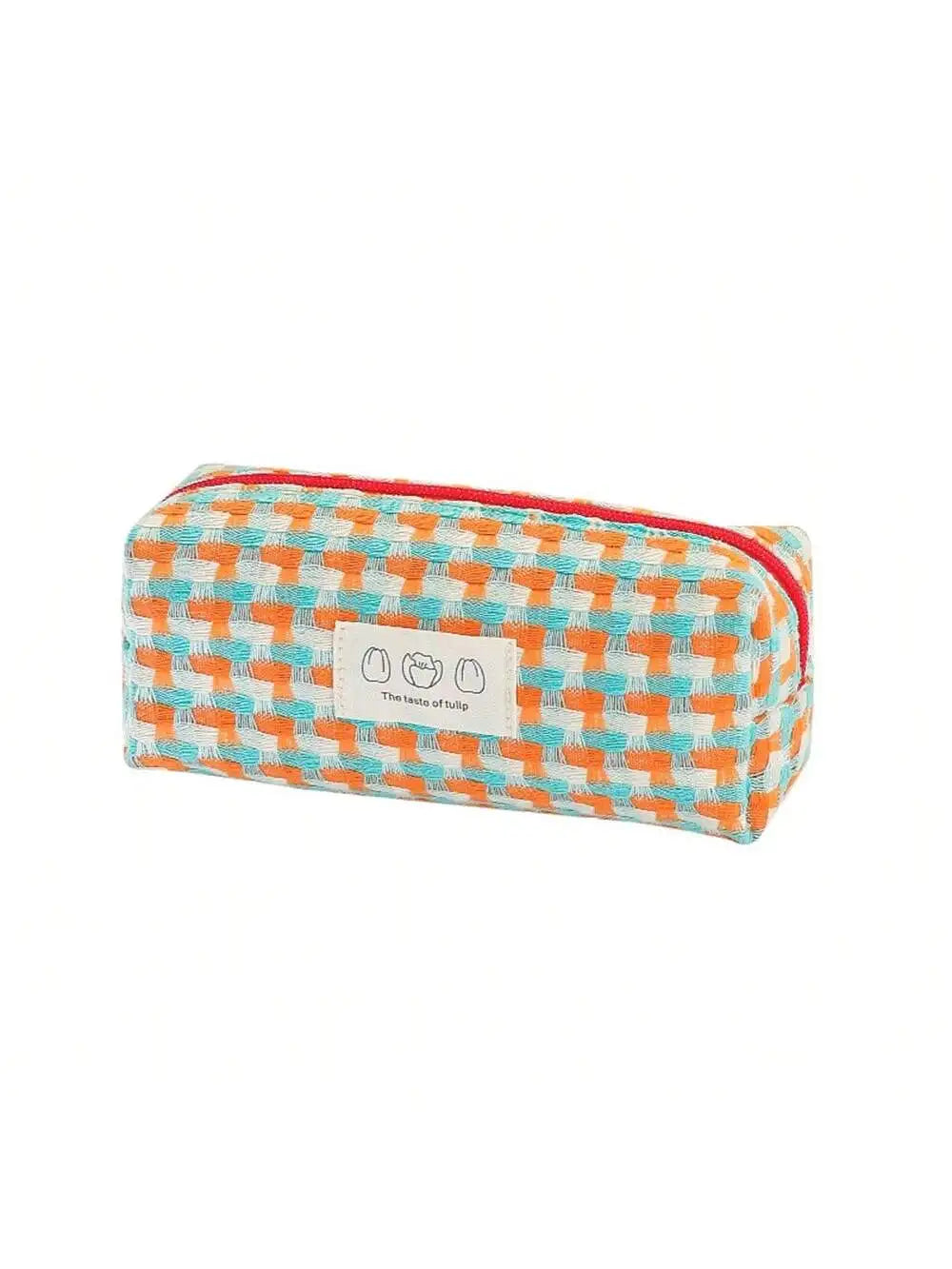 Stationery Bag Pencil Case Large Capacity Handheld Box Cosmetics Qme orange