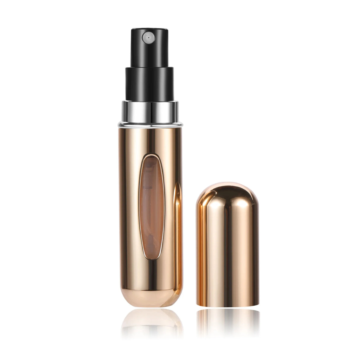 Portable 5ml Perfume Atomizer Bottle Refillable Travel Spray Bottle Mini Empty Cosmetic Scent Pump Container Gadget Qme Gold