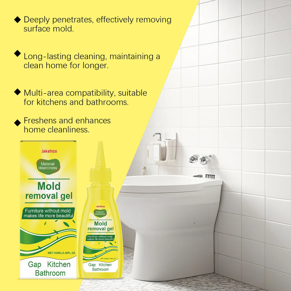 JAKEHOE Kitchen Cleaning Gel Quickly Dissolving Mildew Stains Eliminate Odors No Residue Household Mold Remover Gel for Bathroom Qme