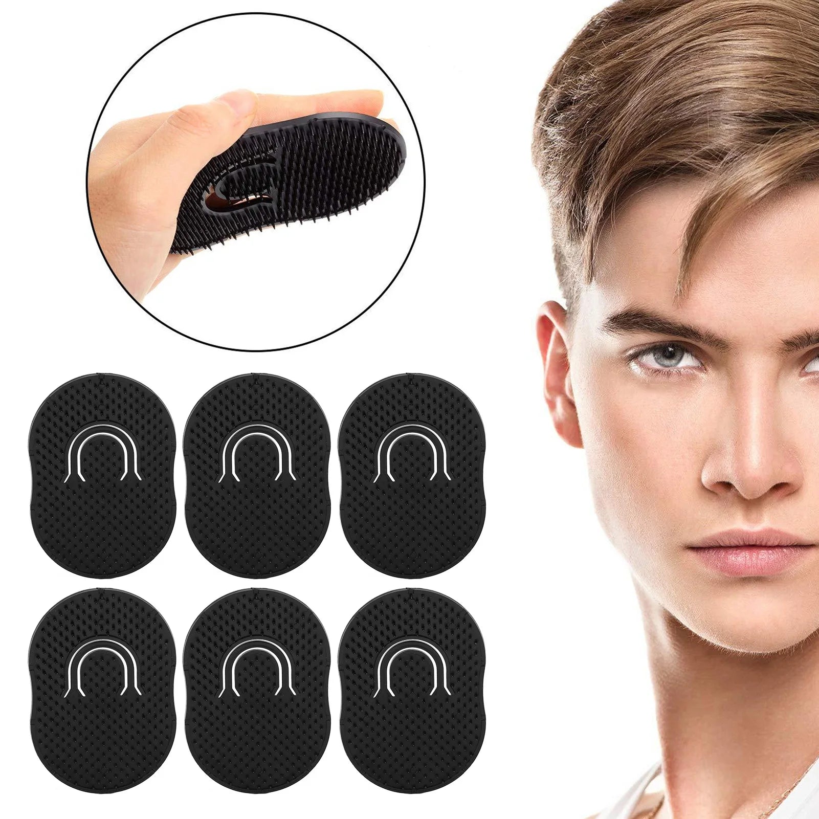Palm Combs Portable Lightweight Handheld Massager Hair Brush Comb for Men Palm Comb Scalp Massager Brush Comb Qme