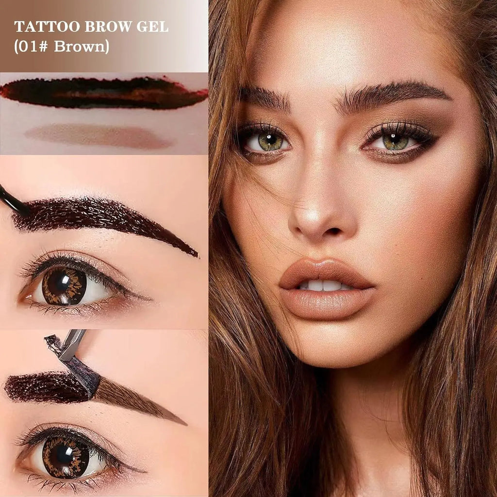 Dyeing Eye Brow Tattoo Tint Peel Off Eyebrow Eyeliner Freckles Dye Cream Waterproof Eyebrow Enhancer Gel Make Up Cosmetic Tool Qme