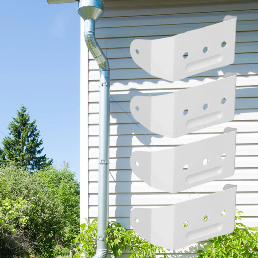 Downspout Bracket Gutter Mount Clamp Holders House Wall Home Outdoor Qme