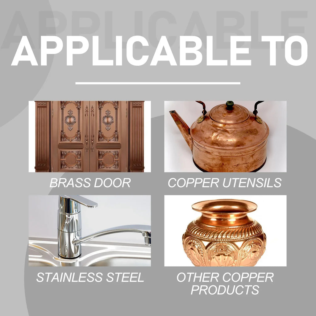 Copper Cleaner Rust Tarnish Remover Metal Stain Clean Kitchen Copperware Brassware Cleaner Copper Polish Decontamination Paste Qme