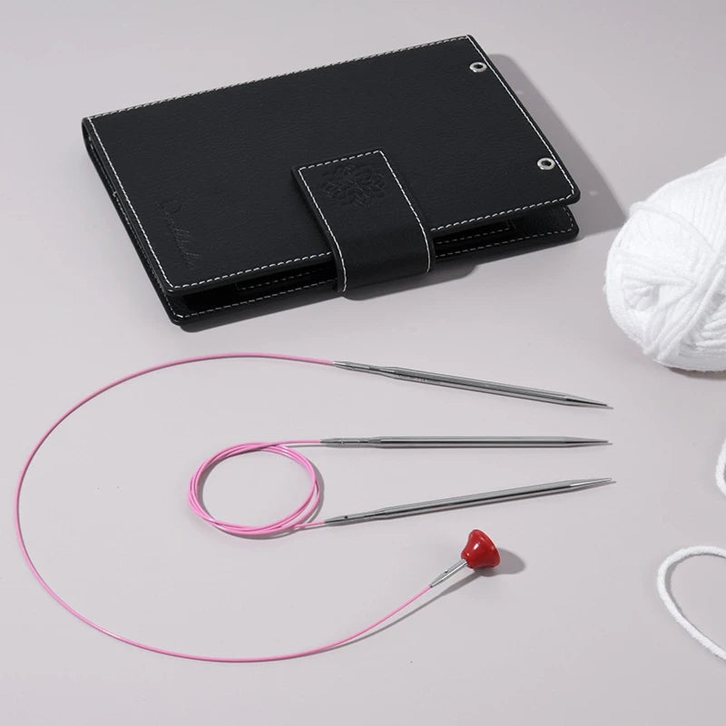 10Pairs Detachable Circular Knitting Needle Group Steel Points Cable Qme CN