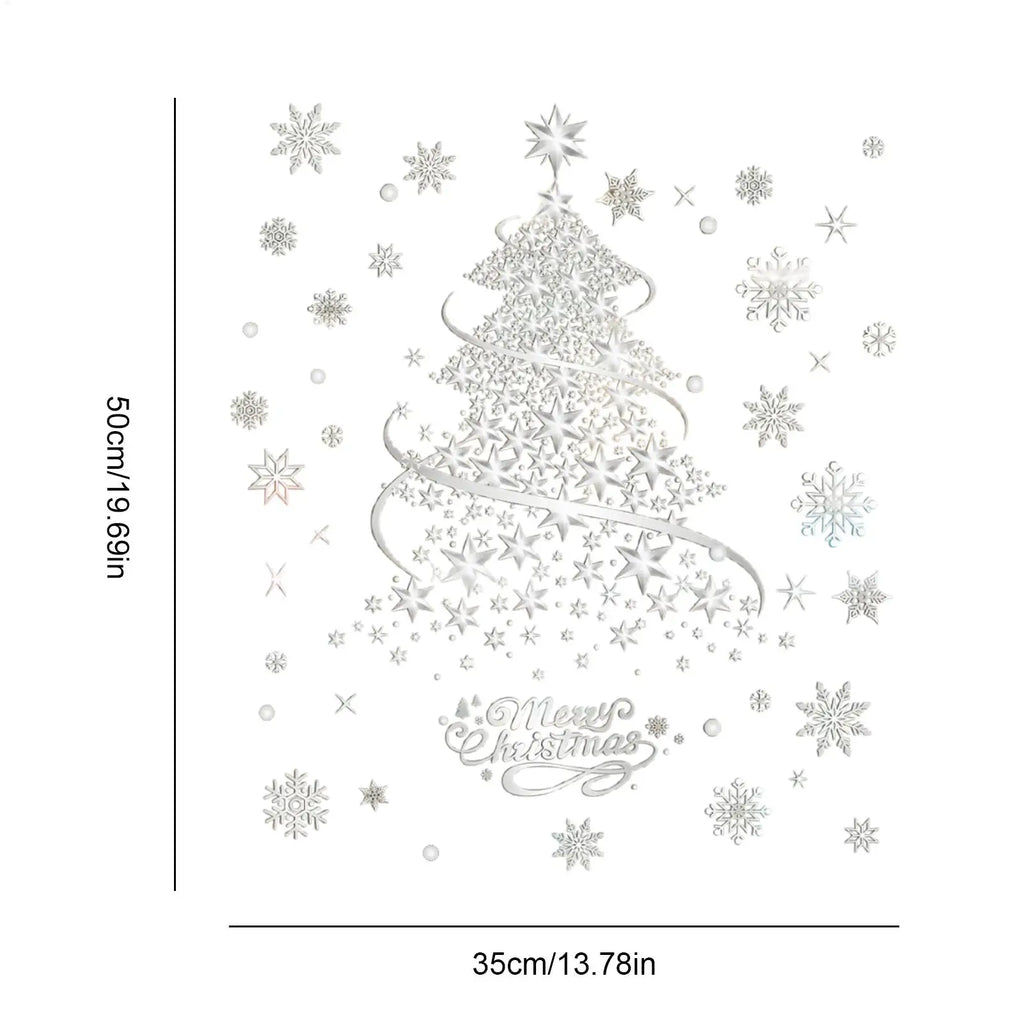 Christmas Window Clings 2 Sheets Decals 13 7 X Static Tree Seasonal Qme