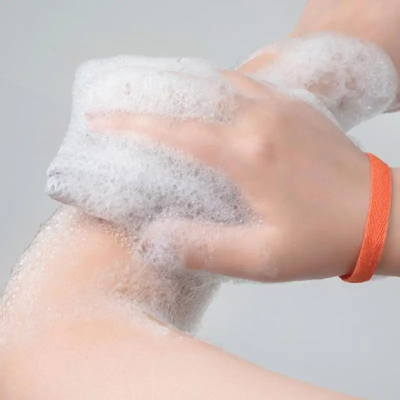 Bath Cleansing Foaming Net Double-Sided Square/Oval Soap Bag Body Exfoliating Scrubber Sponges Bathroom Mesh Soap Pocket Qme