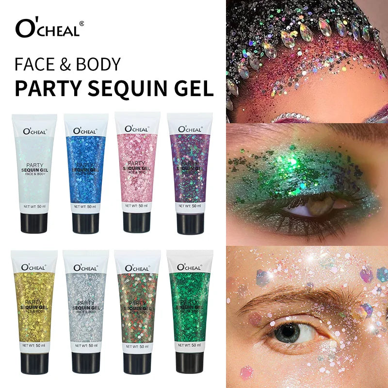 Party Sequin Gel Waterproof Sweat Proof Durable Shiny Creates Amazing Qme