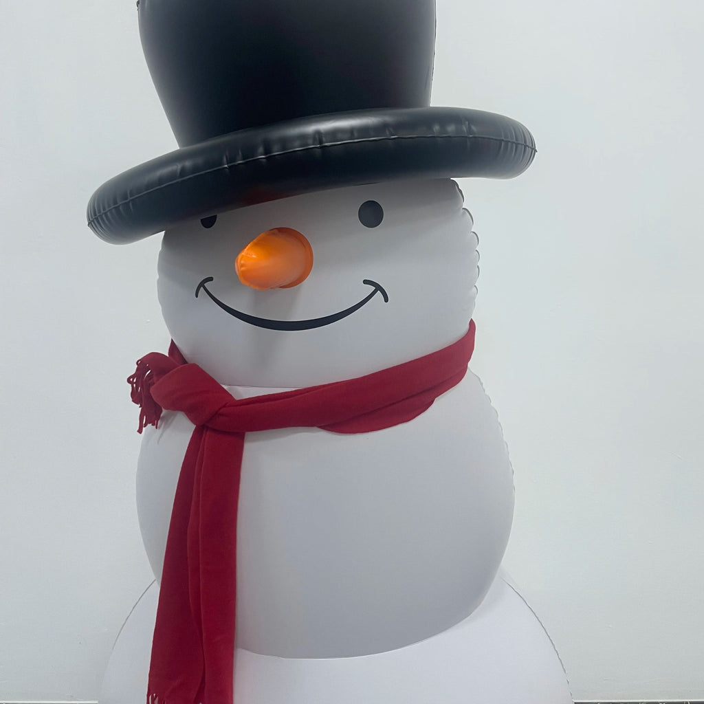 Inflatable PVC Glowing Snowman And Santa Claus Christmas Decorations Outdoor Yard Lighting Air-filled Sturdy Christmas Ornaments Qme