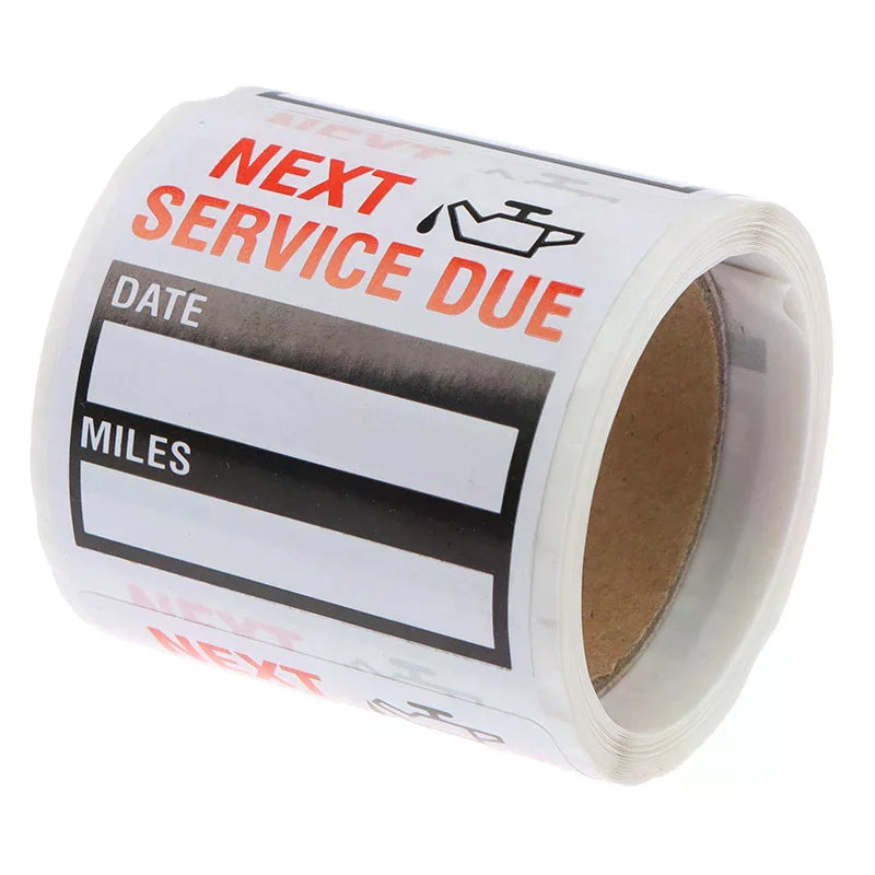 Roll Oil Change Service Reminder Stickers Window Sticker Car Qme