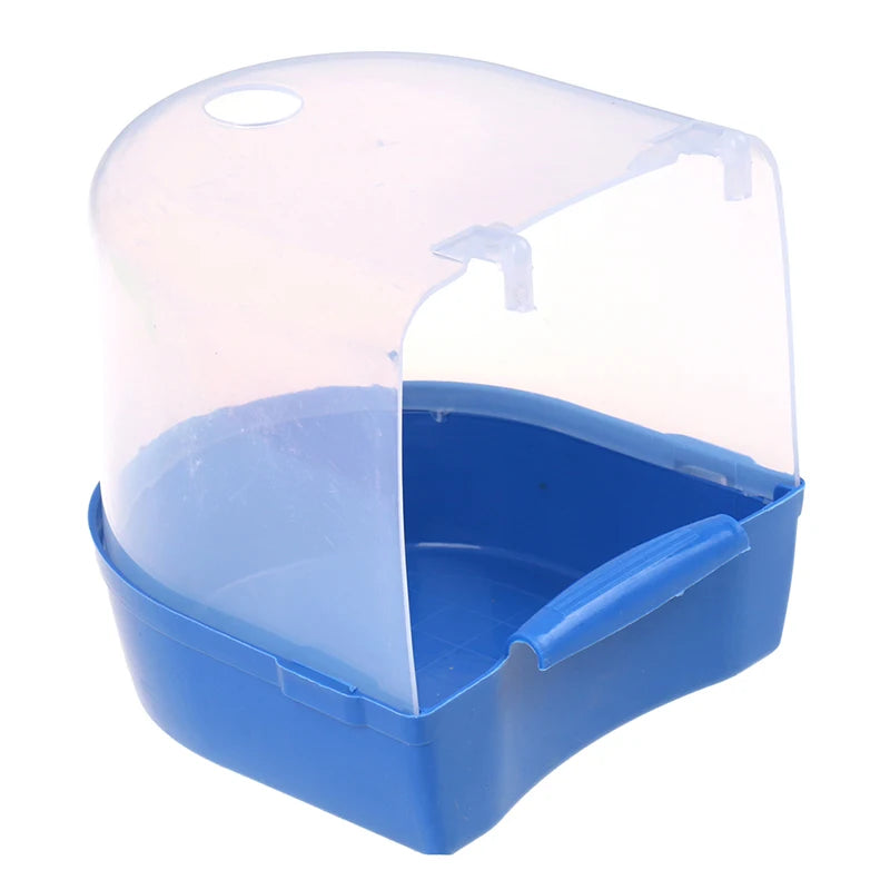 Parakeet Hanging Bowl Bird Bathtub Feeding Durable Plastic Water Bath Qme