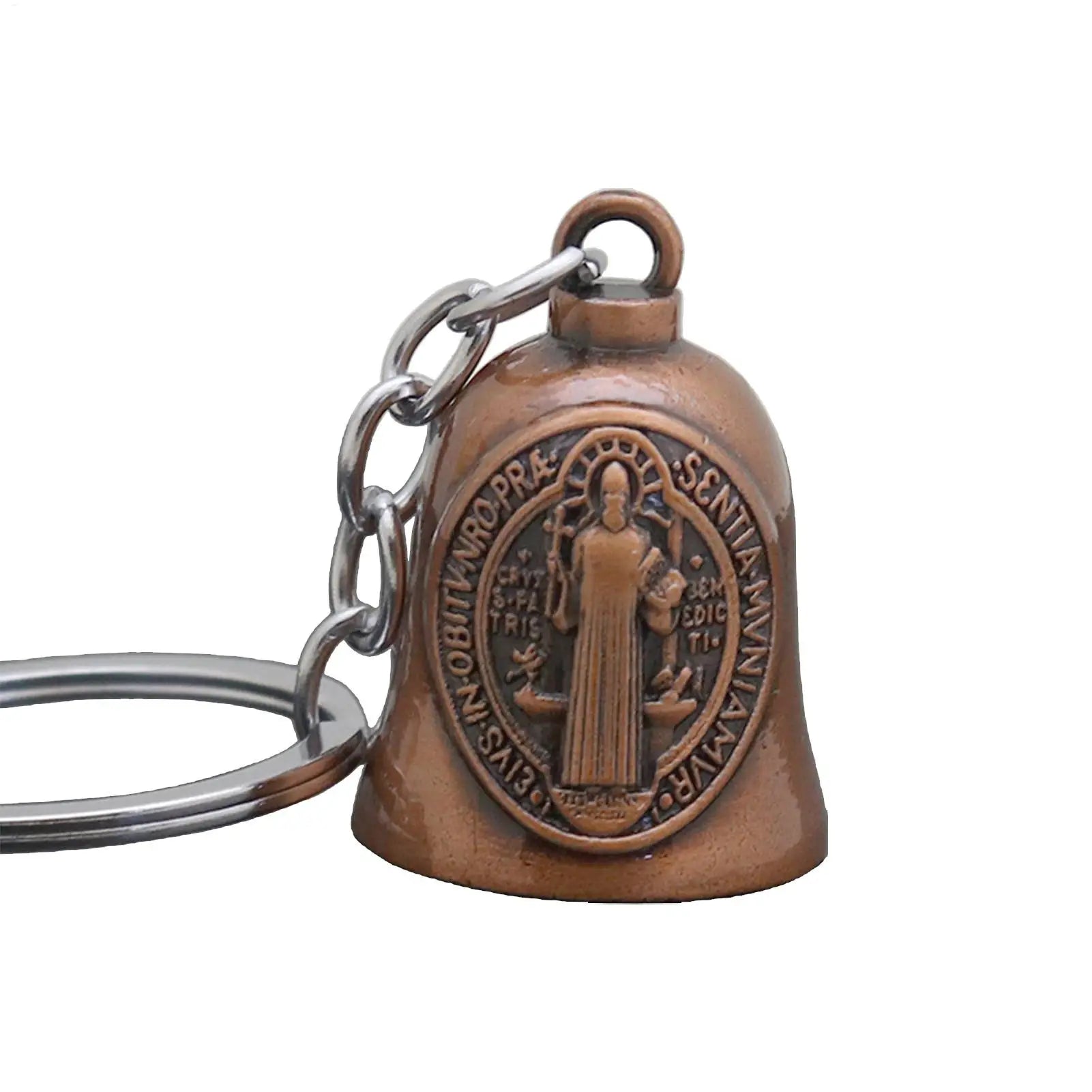 1PCS Motorcycle Bell Good Luck Jesus Bell Creative Motorcycle Bell Accessories For Good Luck Retro Riding Luck Key Chain Bell Qme