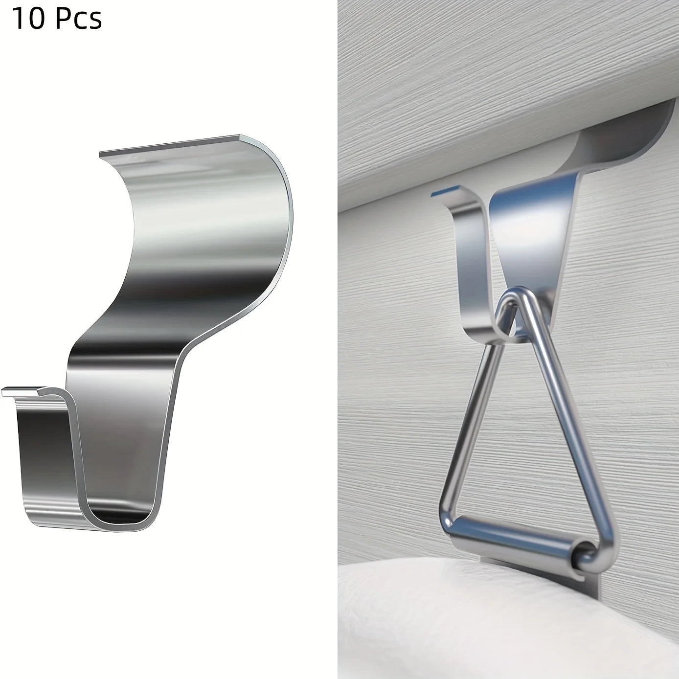 Vinyl Siding Hooks, Heavy Duty Stainless Steel Siding Hooks Vinyl Siding Hangers, Low Profile & No Holes Needed Siding Clips Qme 10pcs