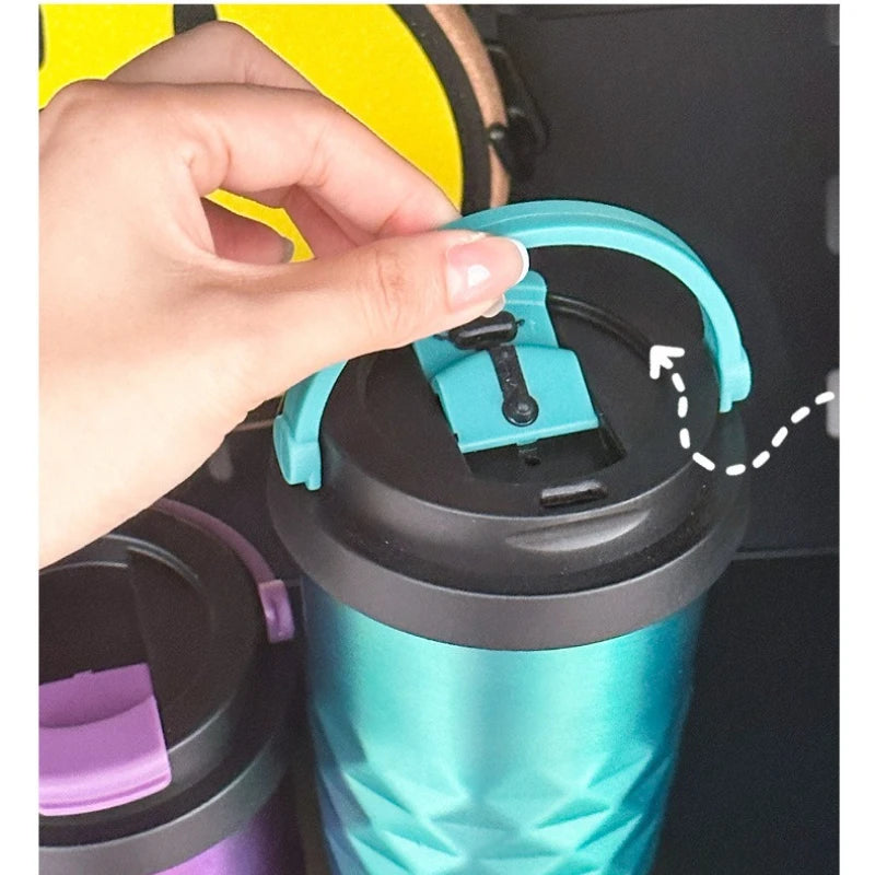Portable Office Diamond-shaped Insulated Cup Qme