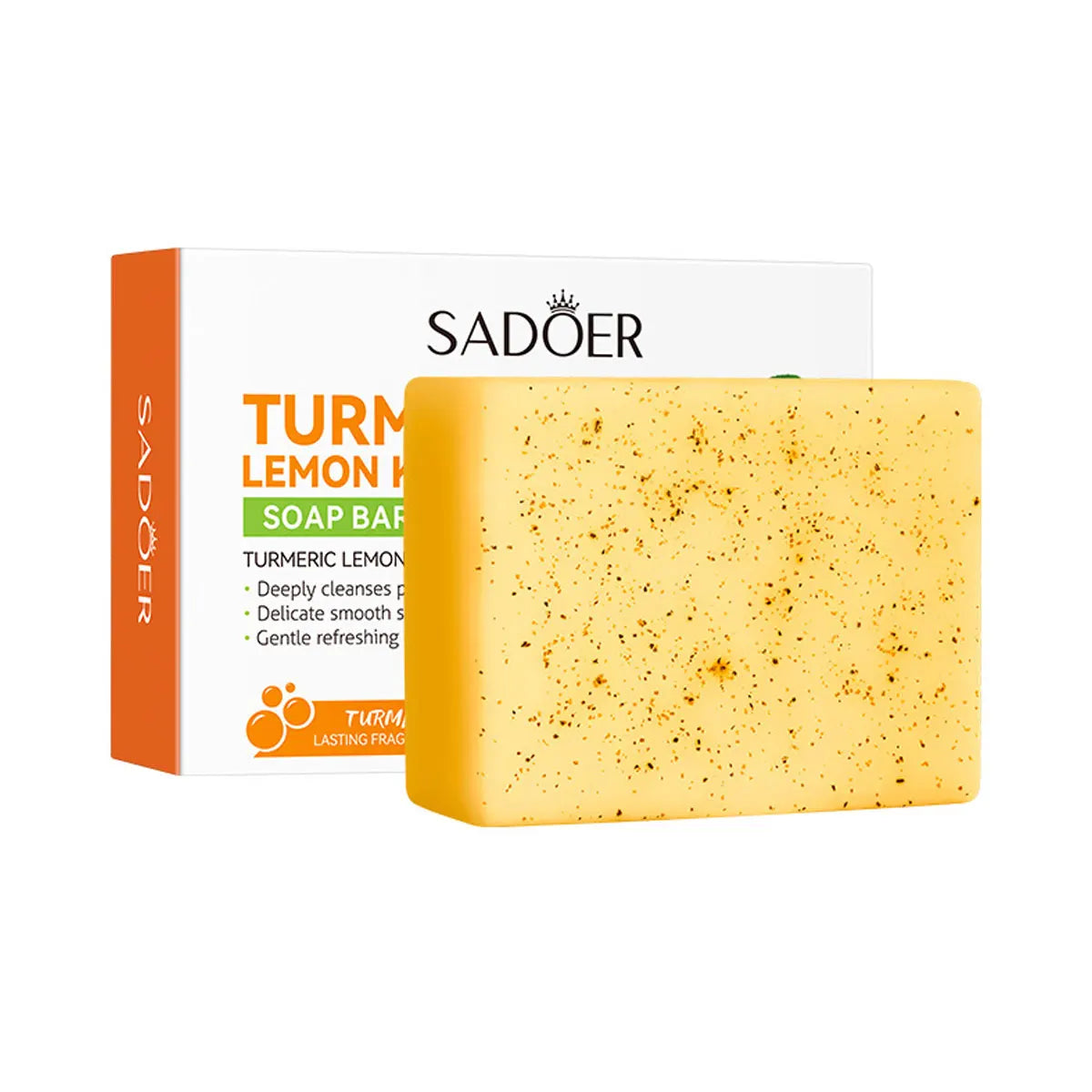 Turmeric Kojic Acid Lemon Essential Oil Soap Frosted Particle Qme