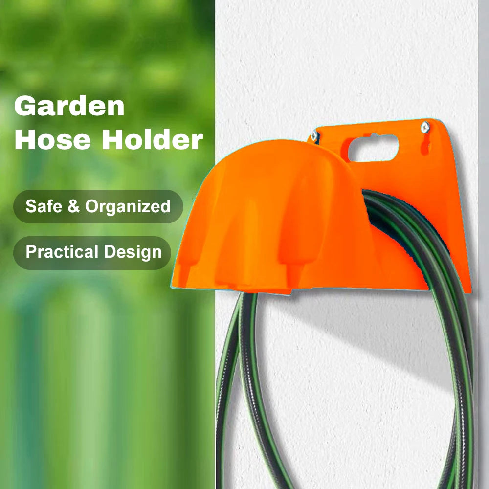 Garden Hose Holder Heavy Duty Wall Mounted Hose Hanger Water Hose Storage Organizer Rack for Garden Yard Irrigation Tools Qme