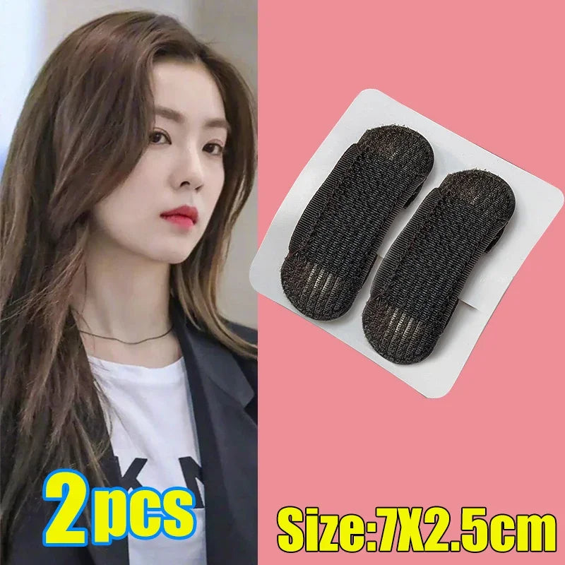 8/4/2PCS Puff Hair Head Cushion Hair Clips Invisible Volume Hair Base Fluffy Sponge Clip Bun DIY Hair Styling Tool for Women Qme Coffee-2pcs