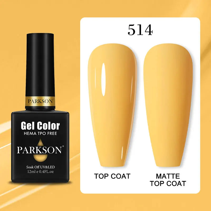 Parkson Colorful Nail Gel Polish Lacquer Soak Off UV LED Long Lasting Qme