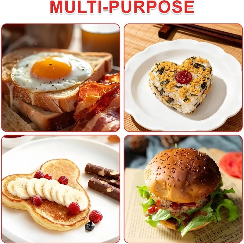1/4/5PCS Stainless Steel Omelette Forming Machine Mold Frying Pan Pancake and Egg-shaped Device Kitchen Gadgets Qme