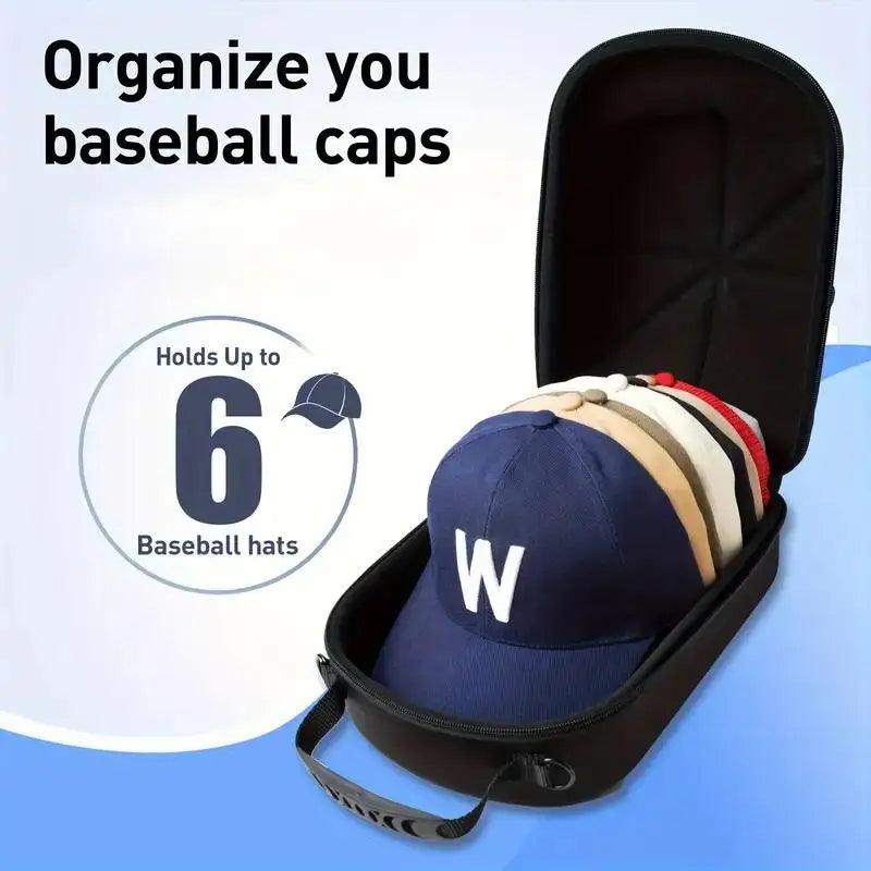 Baseball Hat Travel Bag Cap Display Case Storage Carrier Box Eva Qme