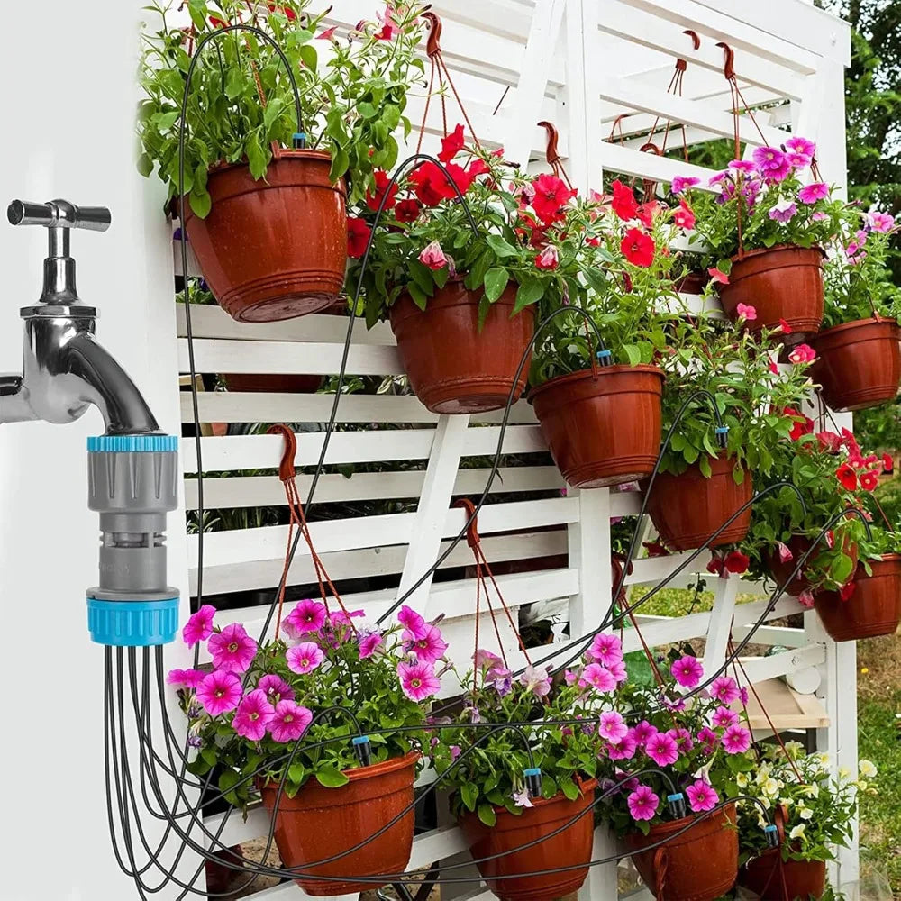 Garden Automatic Irrigation kit 10Pcs Drip Nozzles Plant Watering Devices Gardening Irrigation System Water Saving Sprinklers Qme