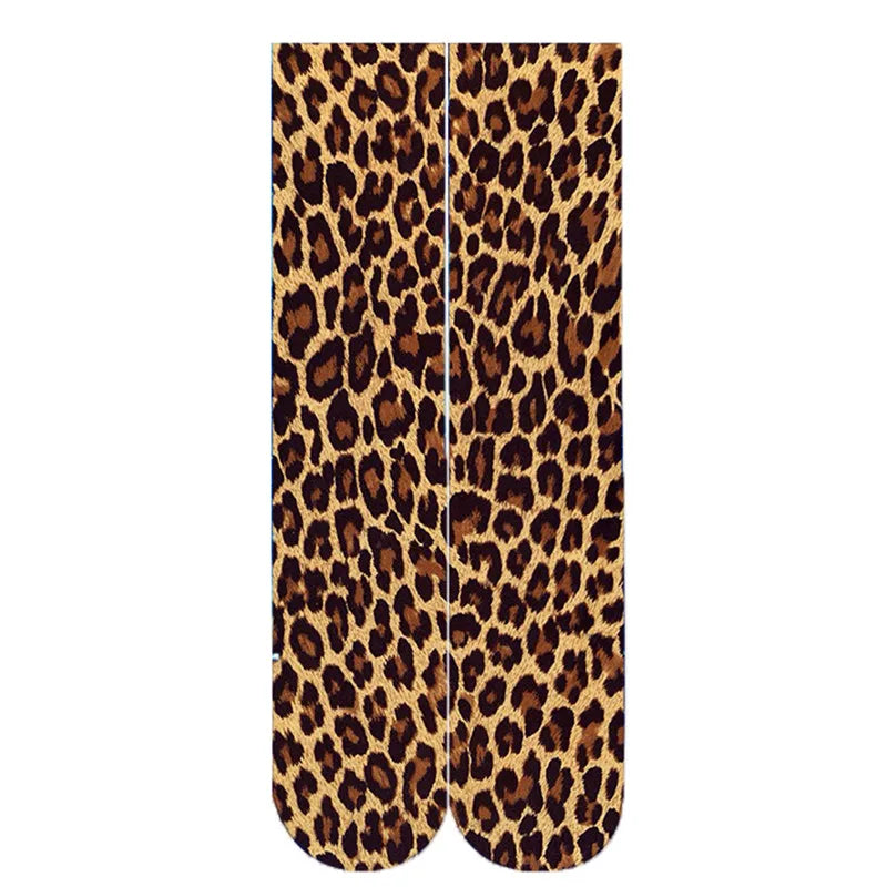 Sexy Leopard Pattern Novelty Socks Men's Fashion Home Women Harajuku Qme type4 One Size