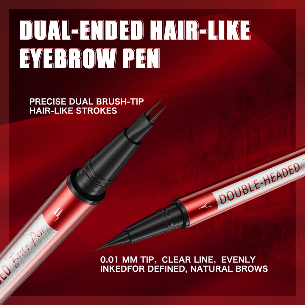 Ultra Fine Eyebrow Pen Long Last Smudge Proof Waterproof Sweat-Proof High Pigmented Easy Applying Liquid Eyeliner Pencil Qme
